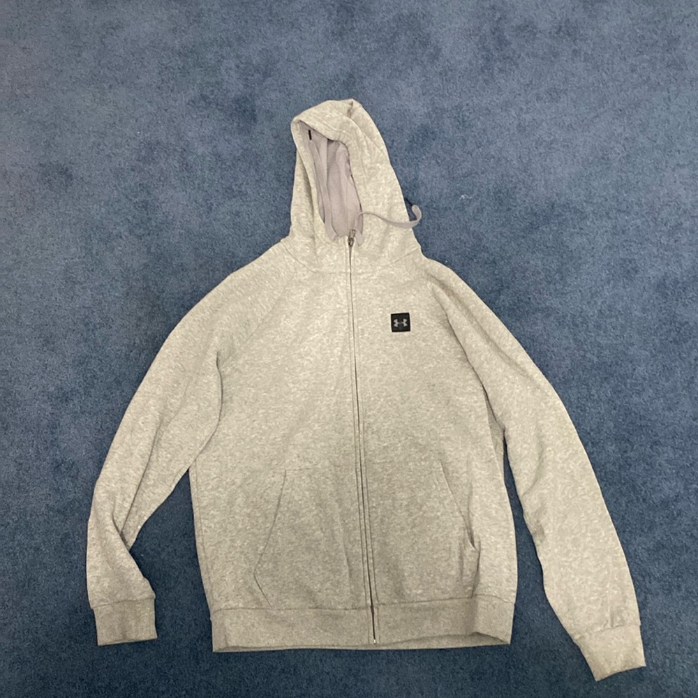 New underarmour never worn grey zip up large